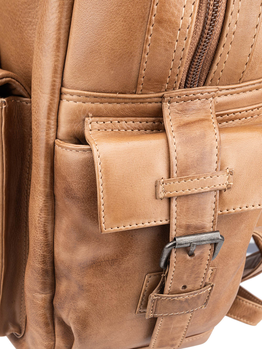 Рюкзак Dr.Koffer из натуральной кожи светло-коричневый