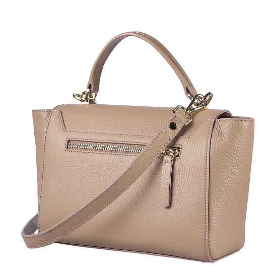 Женская сумка  Dr. Koffer из натуральной кожи бежевая