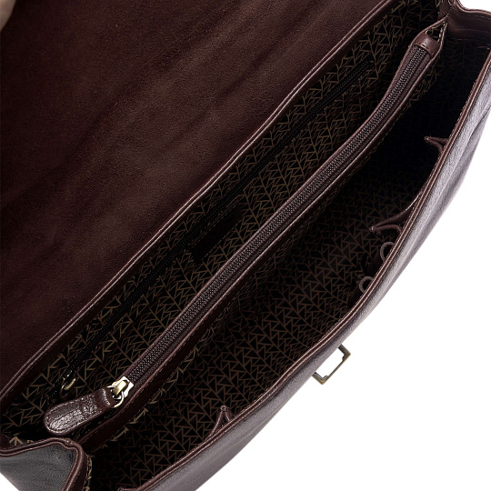 Портфель Dr.Koffer из натуральной кожи темно-коричневый