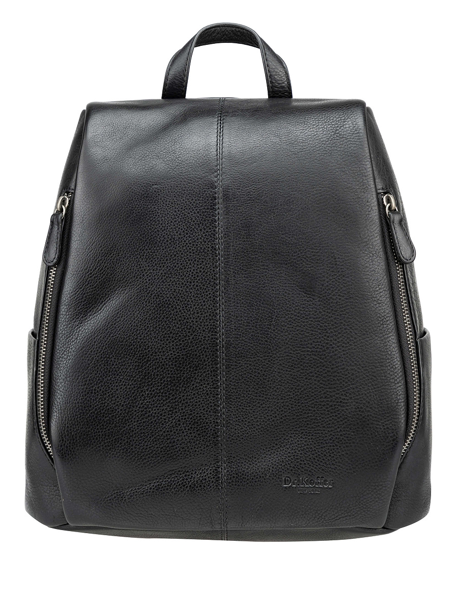 Сумка-рюкзак Dr. Koffer из натуральной кожи черная