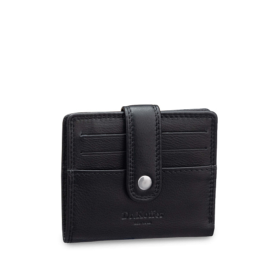 Кредитница Dr.Koffer из натуральной кожи черная