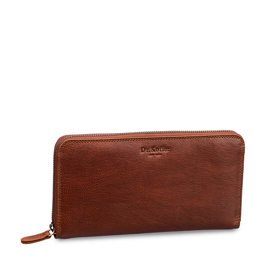 Портмоне Dr.Koffer из натуральной кожи коричневое