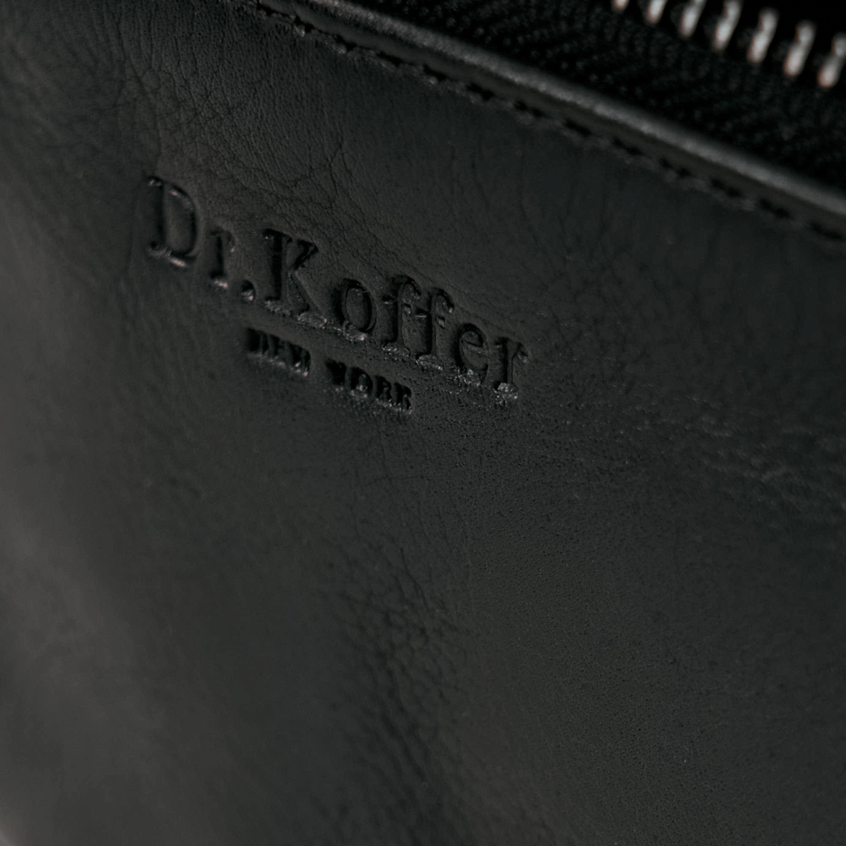 Несессер Dr. Koffer из натуральной кожи черный