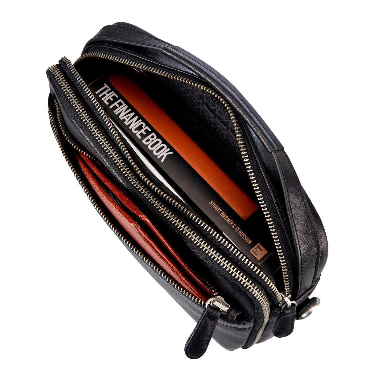 Сумка через плечо Dr.Koffer из натуральной кожи черная