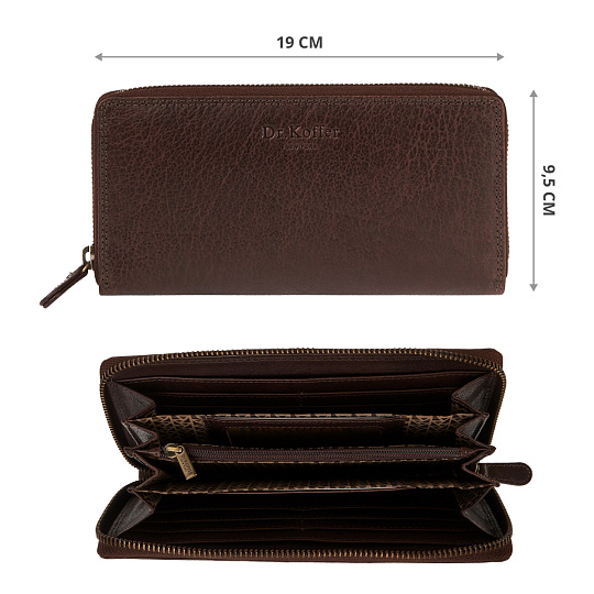 Портмоне Dr.Koffer из натуральной кожи коричневое