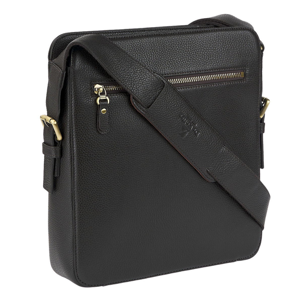 Сумка через плечо Dr.Koffer из натуральной кожи коричневая