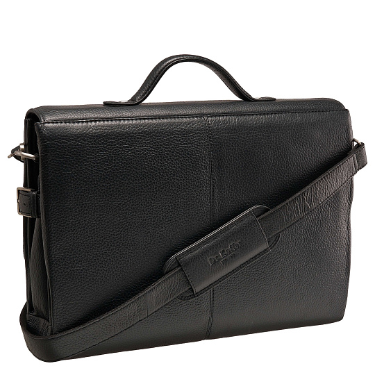 Портфель Dr.Koffer из натуральной кожи черный