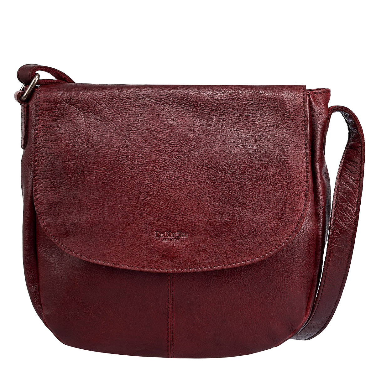 Женская сумка Dr. Koffer из натуральной кожи бордовая