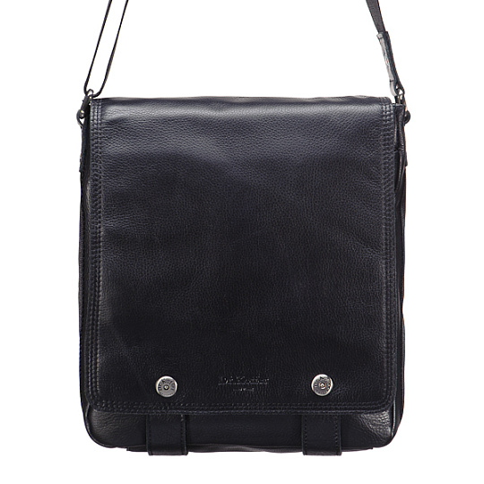 Сумка через плечо Dr.Koffer из натуральной кожи черная