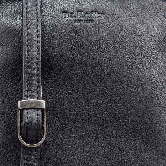 Сумка через плечо Dr.Koffer из натуральной кожи черная