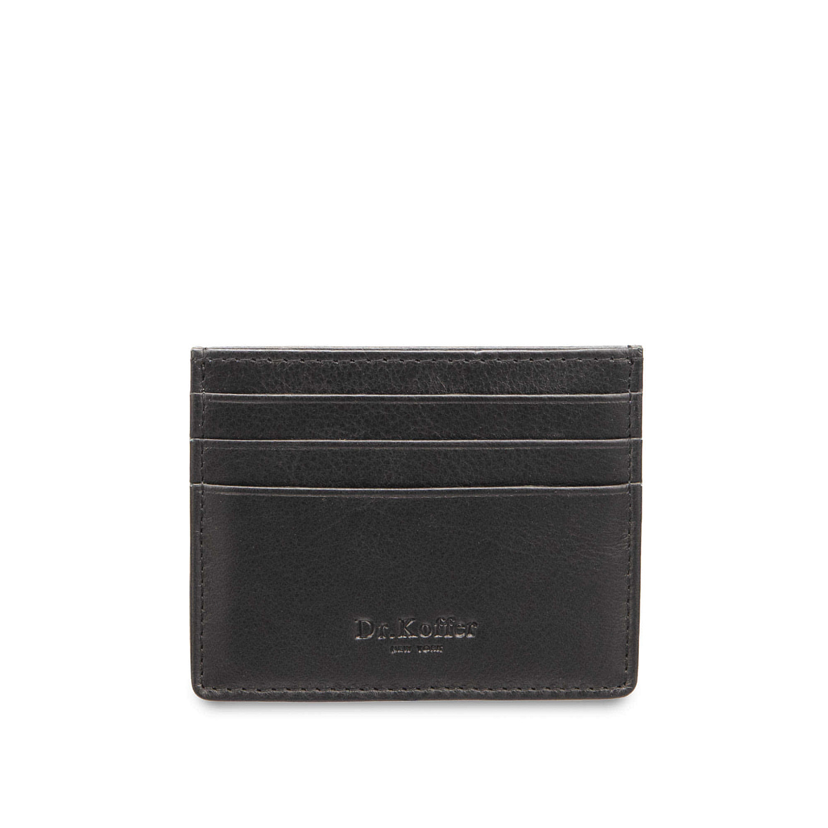 Кредитница Dr.Koffer из натуральной кожи черная