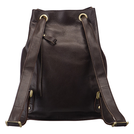 Рюкзак Dr.Koffer из натуральной кожи темно-коричневый