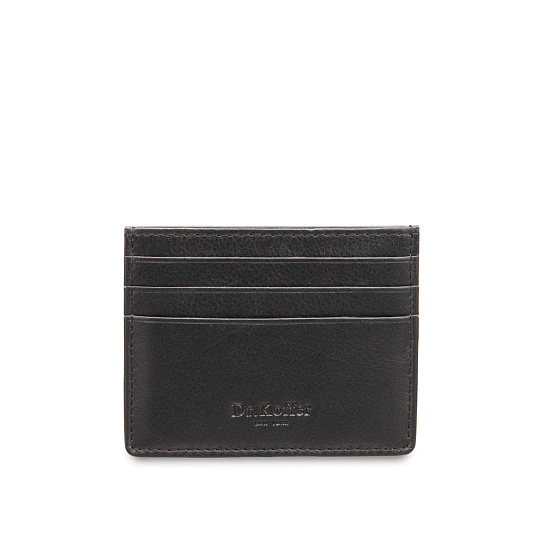 Кредитница Dr.Koffer из натуральной кожи черная