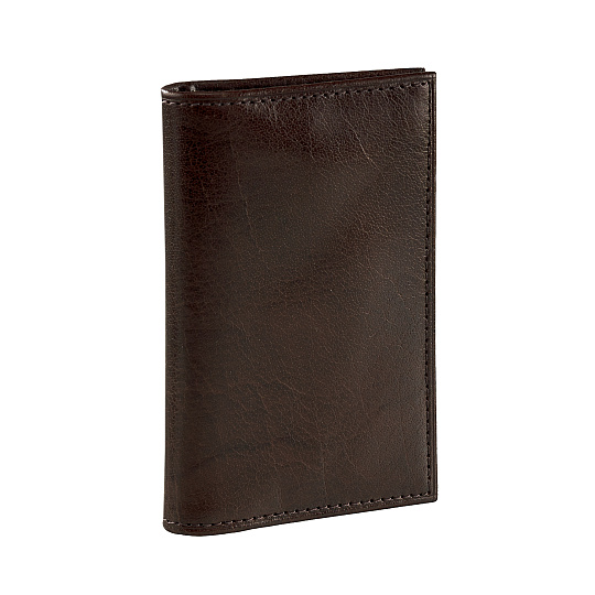 Визитница Dr.Koffer из натуральной кожи темно-коричневая