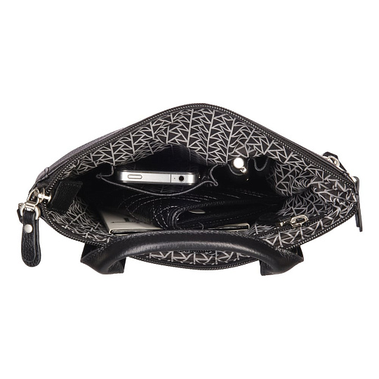 Сумка через плечо Dr.Koffer из натуральной кожи черная