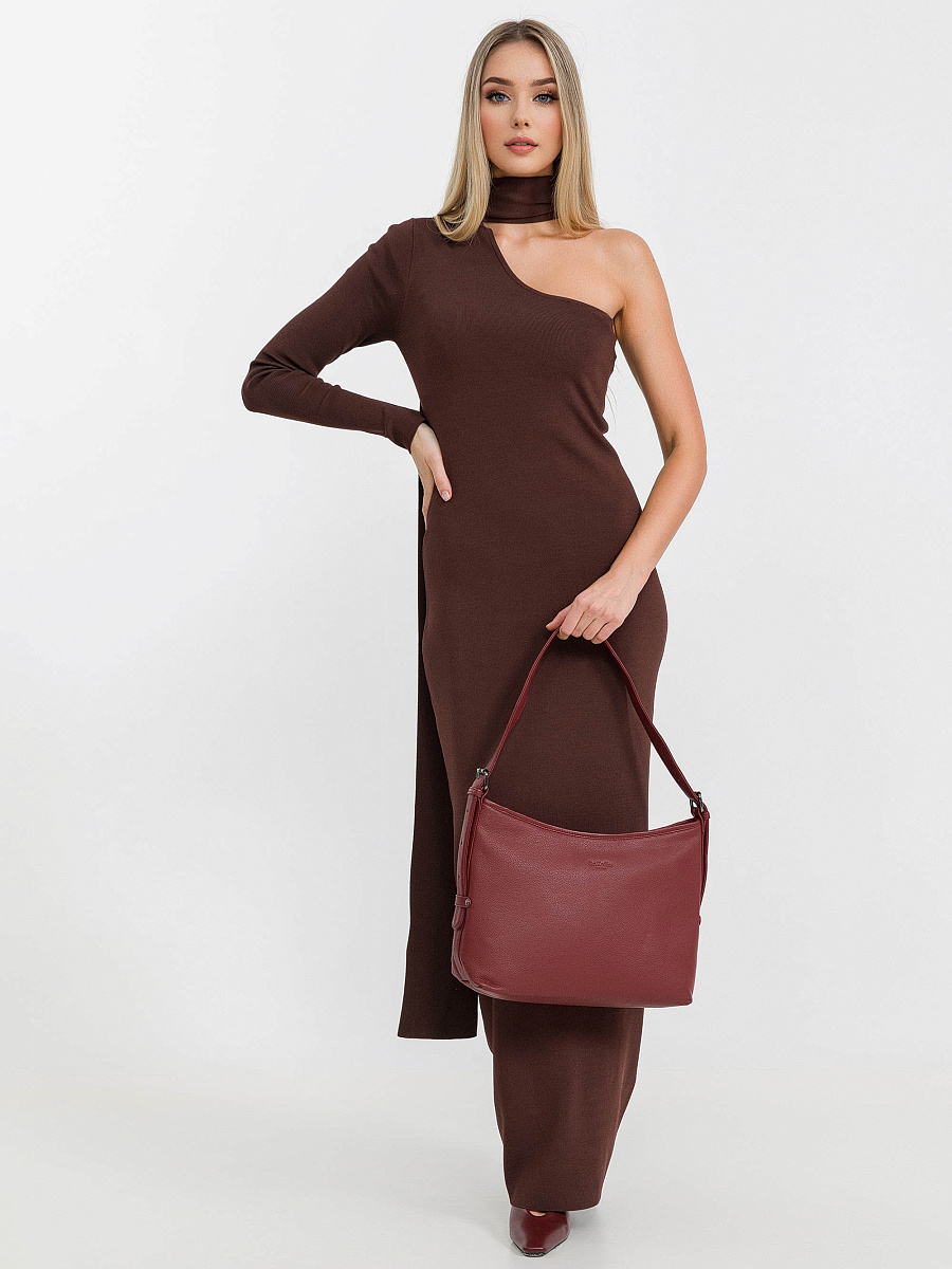 Женская сумка Dr.Koffer из натуральной кожи бордовая