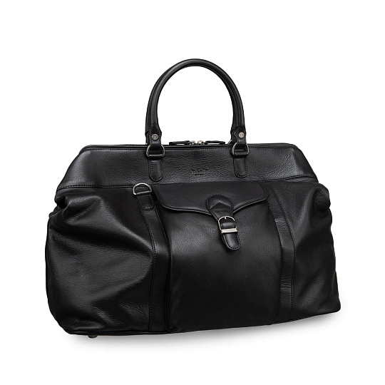 Сумка дорожная Dr.Koffer из натуральной кожи черная