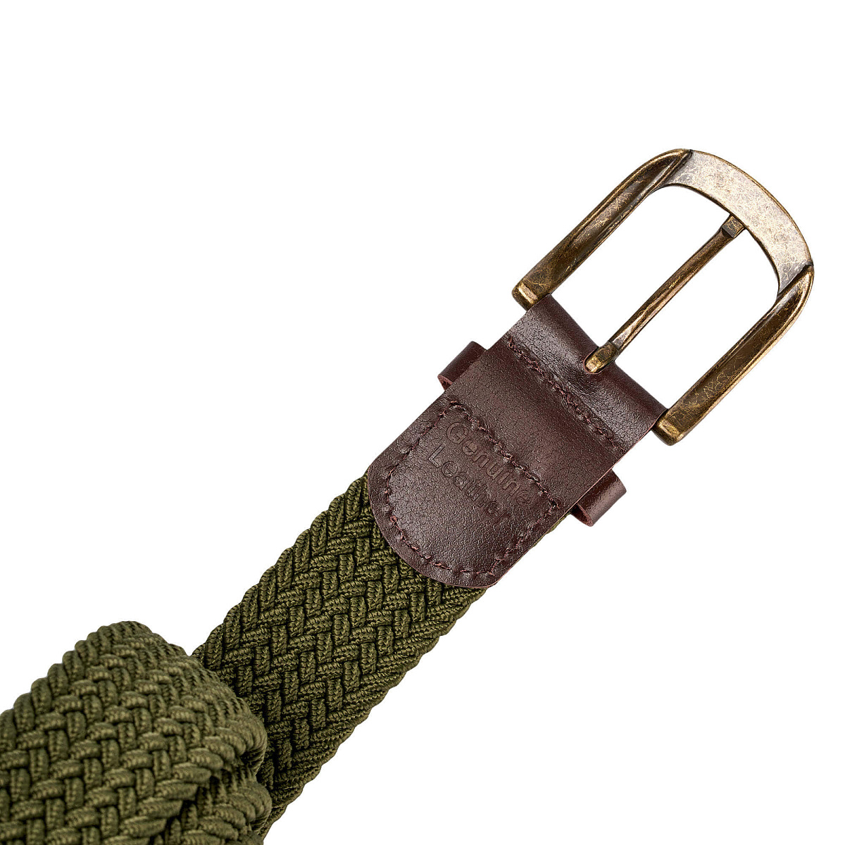 Ремень Dr.Koffer из натуральной кожи и текстиля бежевый