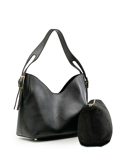 Женская сумка Dr.Koffer из натуральной кожи черная