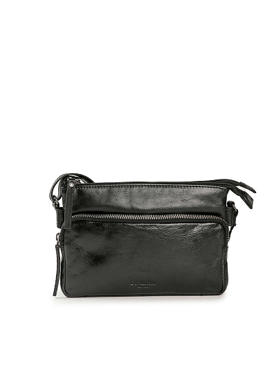 Сумка через плечо Dr.Koffer из натуральной кожи черная