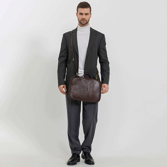 Папка для документов с ручкой Dr. Koffer из натуральной кожи