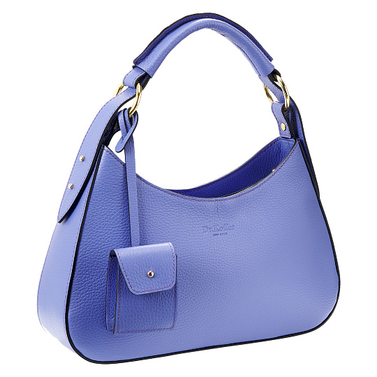 Женская сумка Dr. Koffer из натуральной кожи голубая