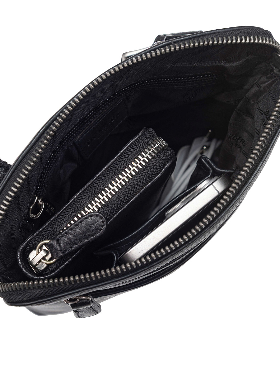 Сумка через плечо Dr.Koffer из натуральной кожи черная
