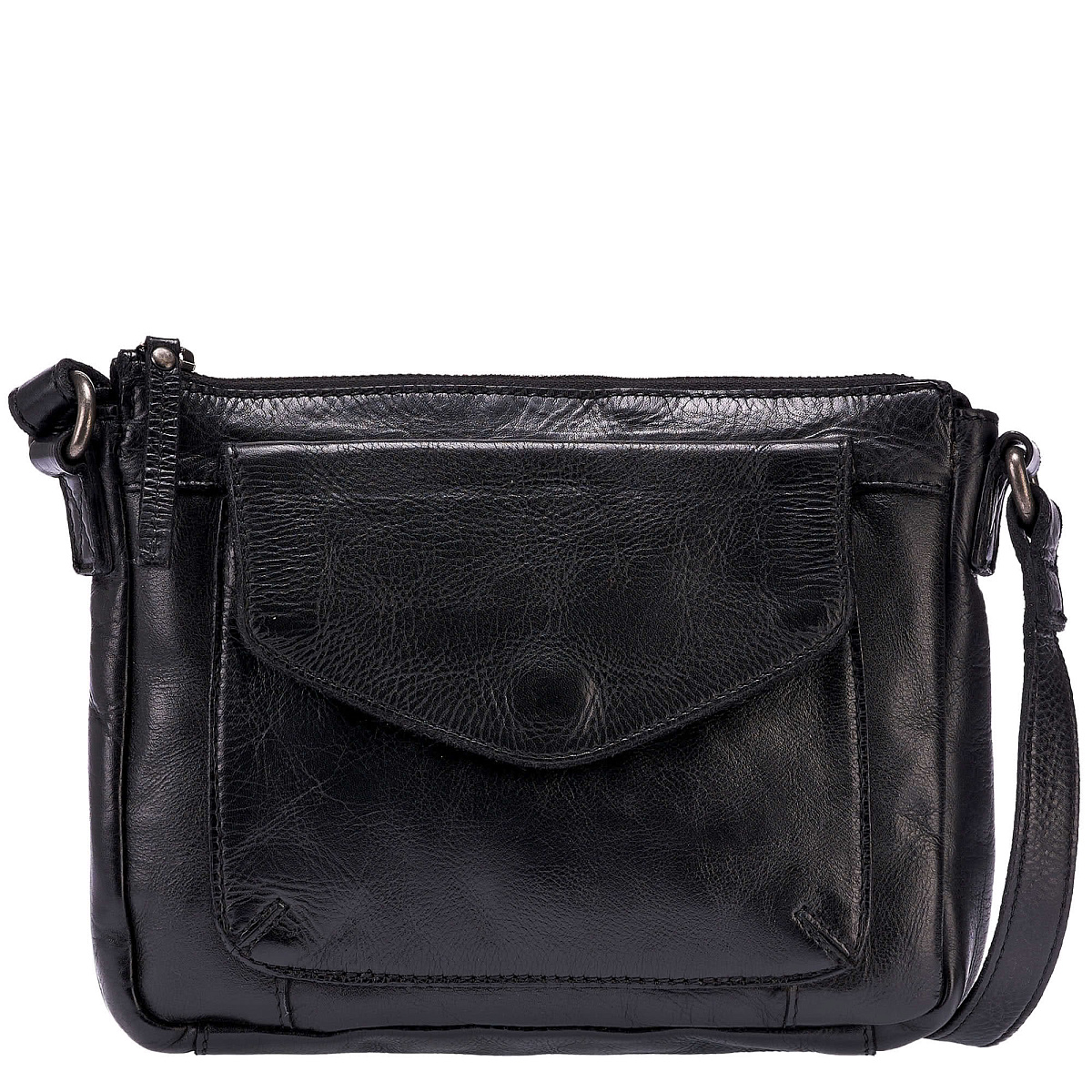 Сумка через плечо Dr.Koffer из натуральной кожи черная