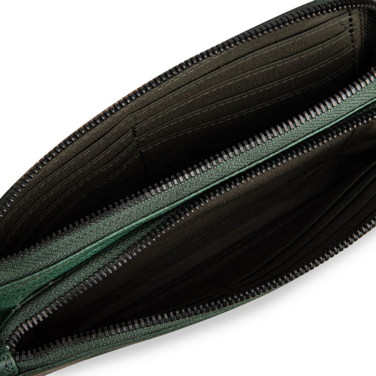 Портмоне Dr.Koffer из натуральной кожи зеленое