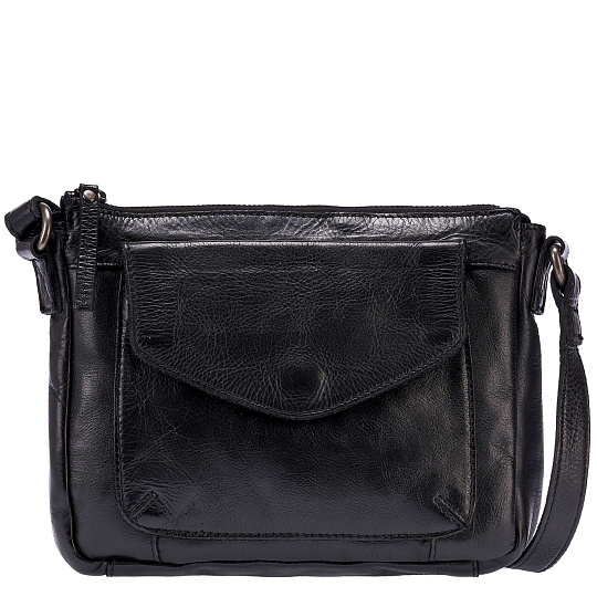 Сумка через плечо Dr.Koffer из натуральной кожи черная