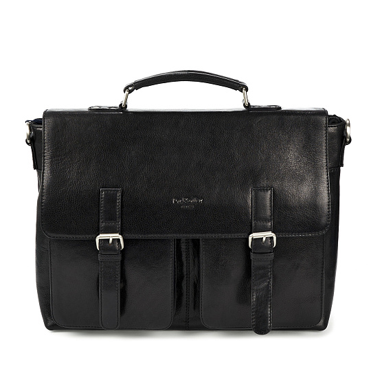 Портфель Dr.Koffer из натуральной кожи черный