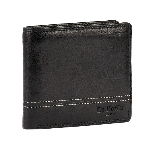 Портмоне Dr.Koffer из натуральной кожи черное