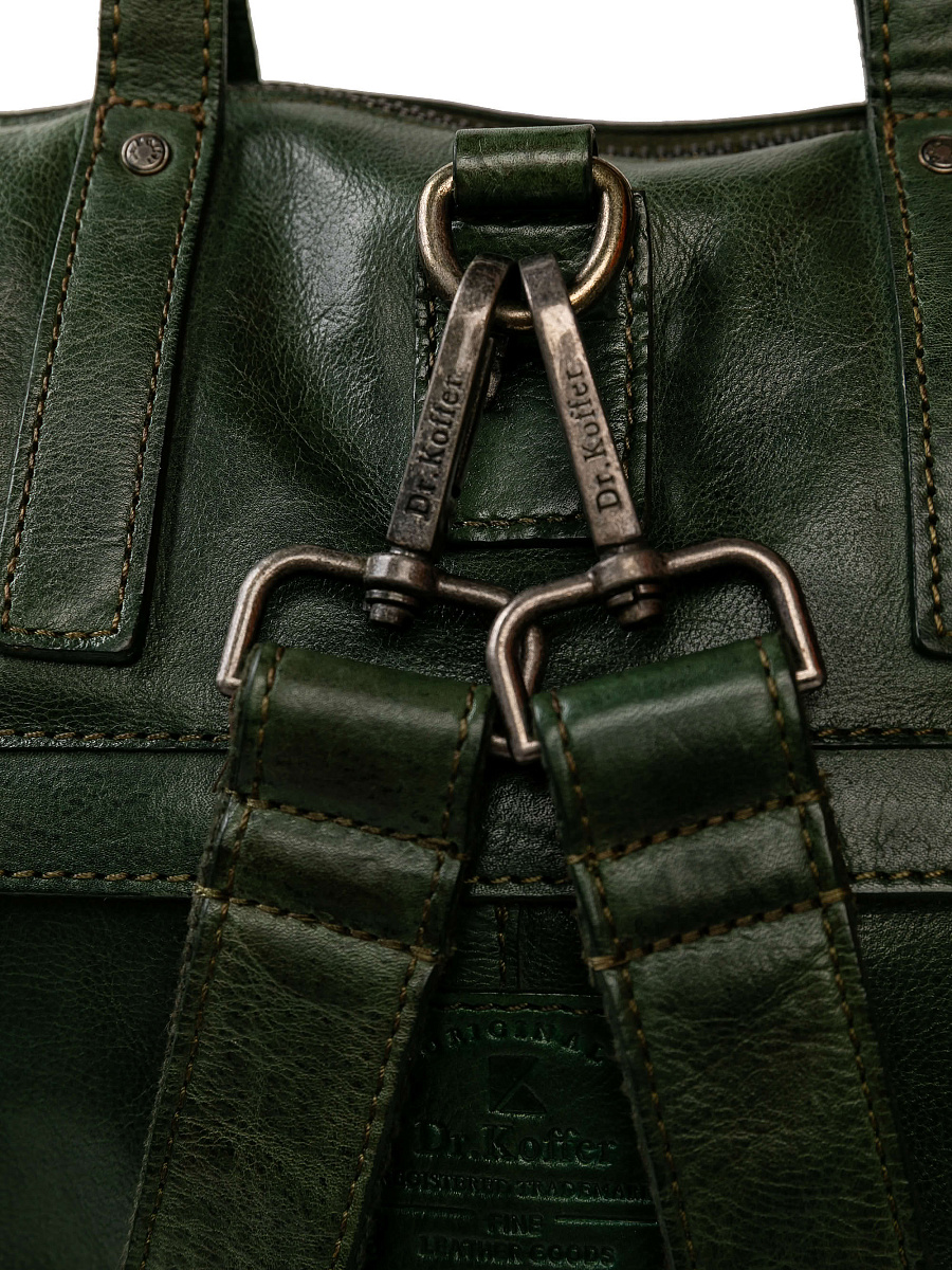 Рюкзак Dr.Koffer из натуральной кожи зеленый