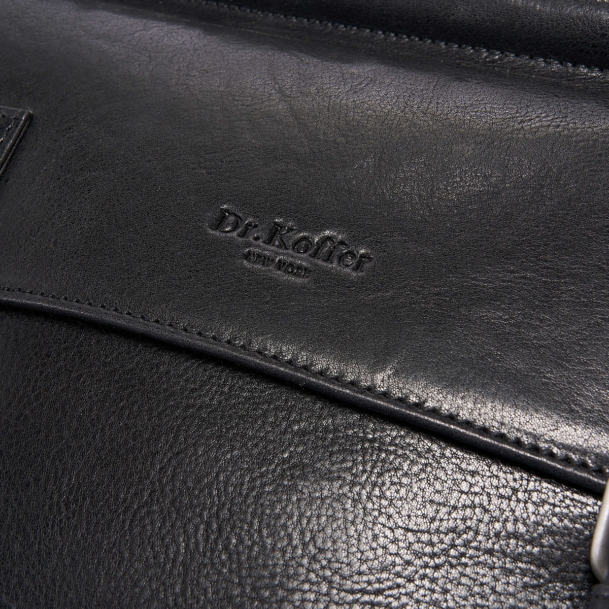 Портфель Dr.Koffer из натуральной кожи черный