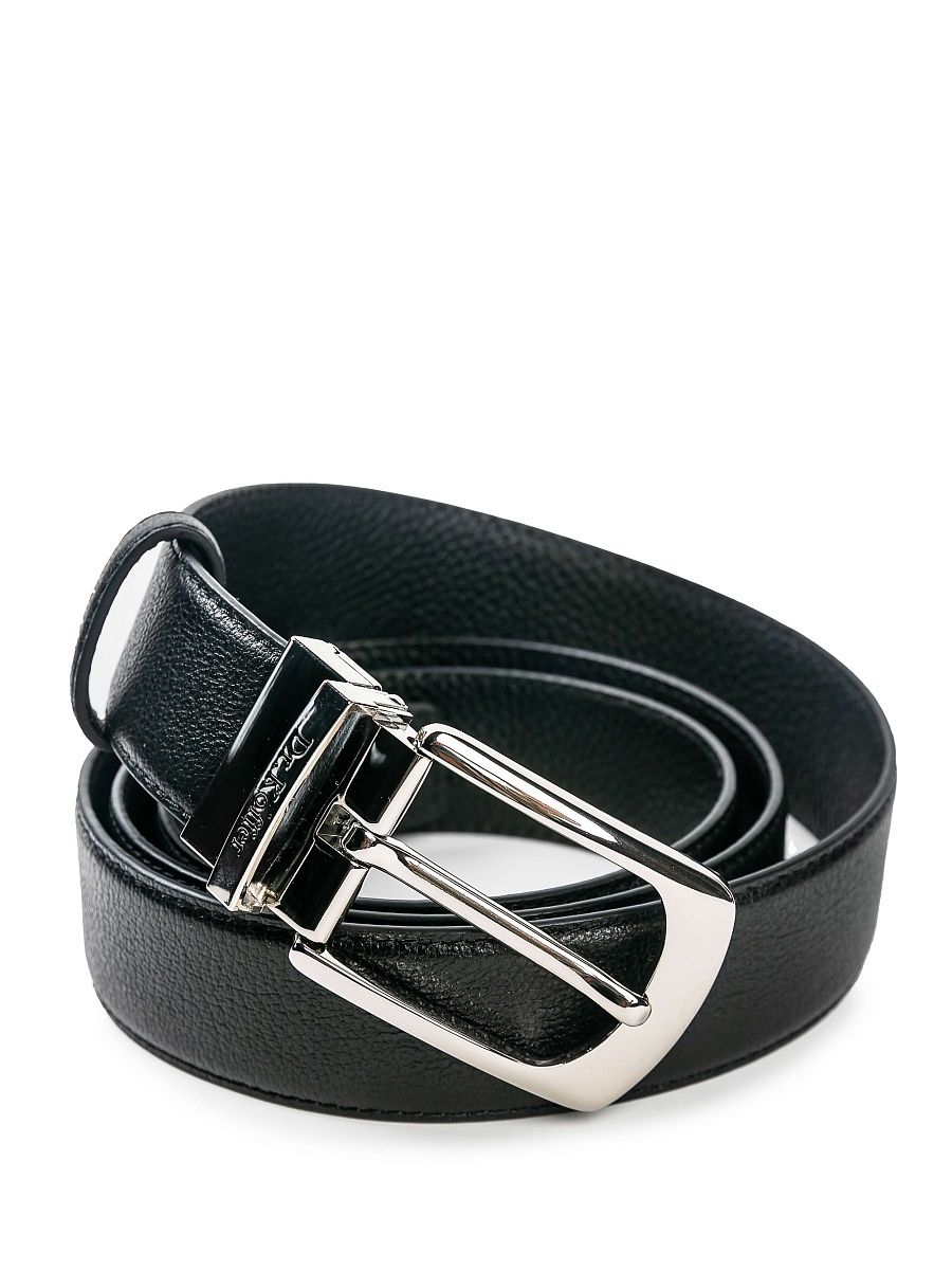 Ремень Dr. Koffer из натуральной кожи черный