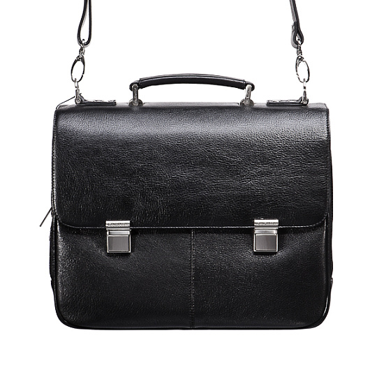 Портфель Dr.Koffer из натуральной кожи черный