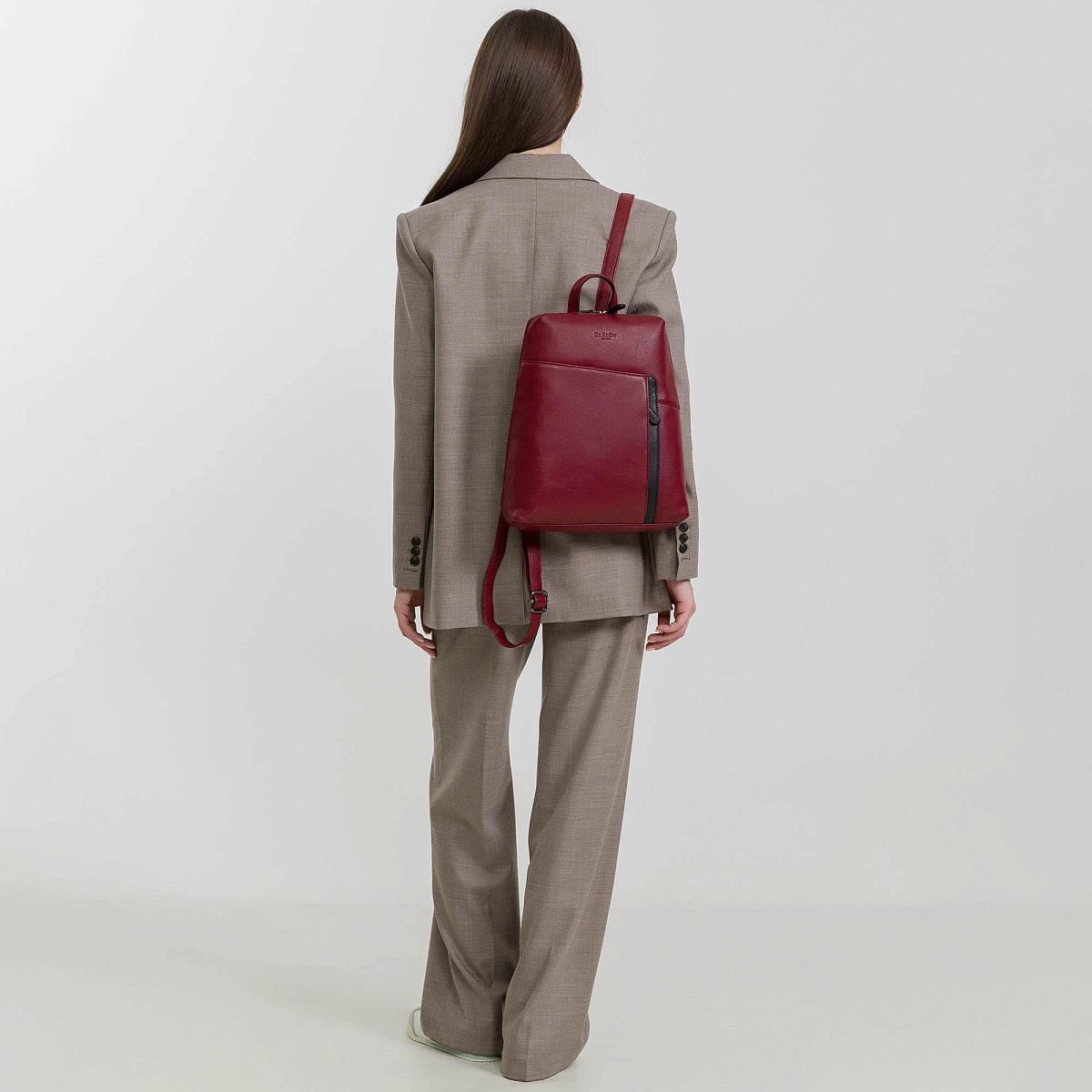 Рюкзак Dr.Koffer из натуральной кожи бордовый