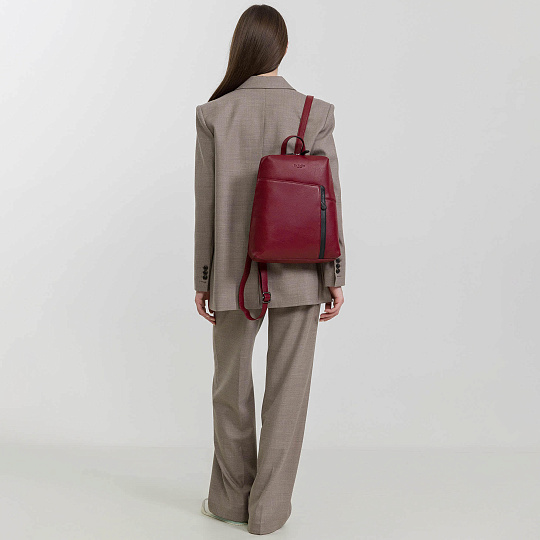 Рюкзак Dr.Koffer из натуральной кожи бордовый