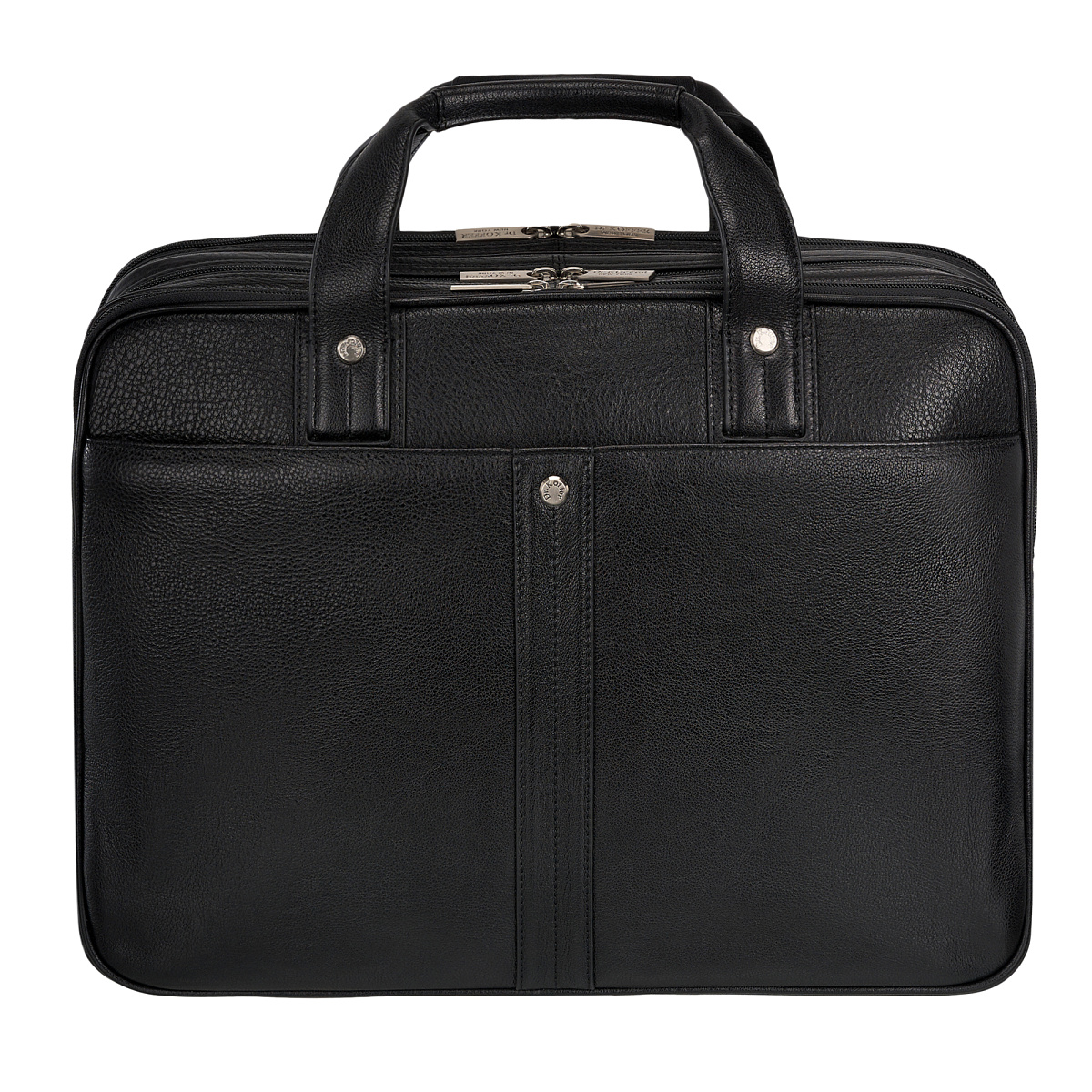Деловая сумка Dr.Koffer из натуральной кожи черная