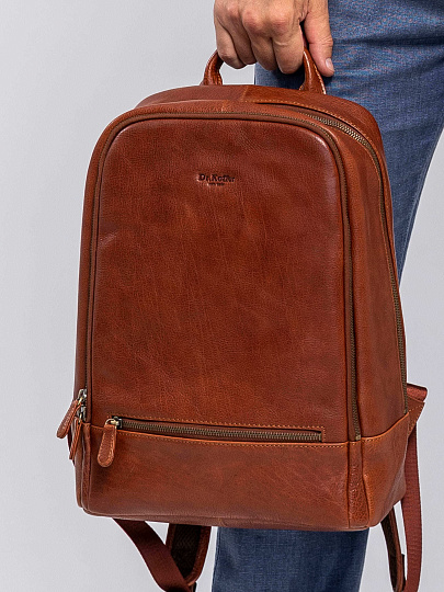 Рюкзак Dr.Koffer из натуральной кожи светло-коричневый