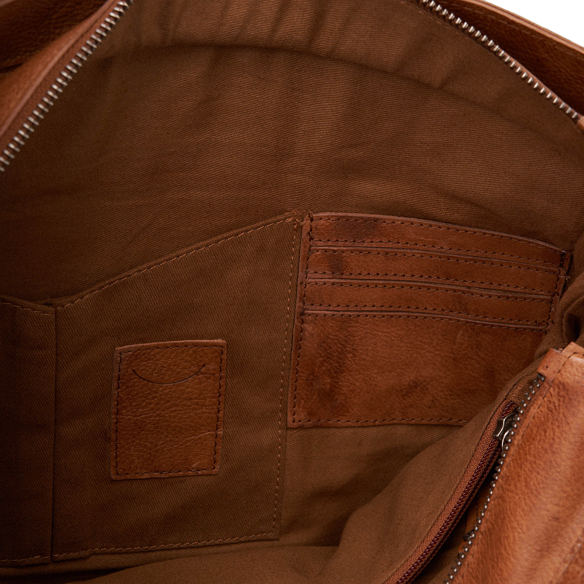 Деловая сумка Dr.Koffer из натуральной кожи коричневая