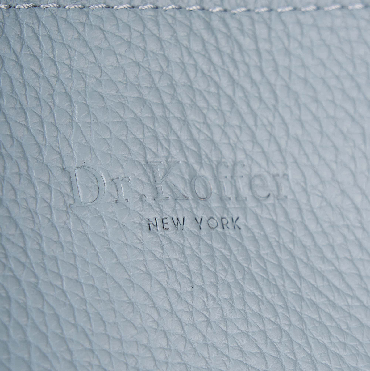 Женская сумка Dr. Koffer из натуральной кожи голубая