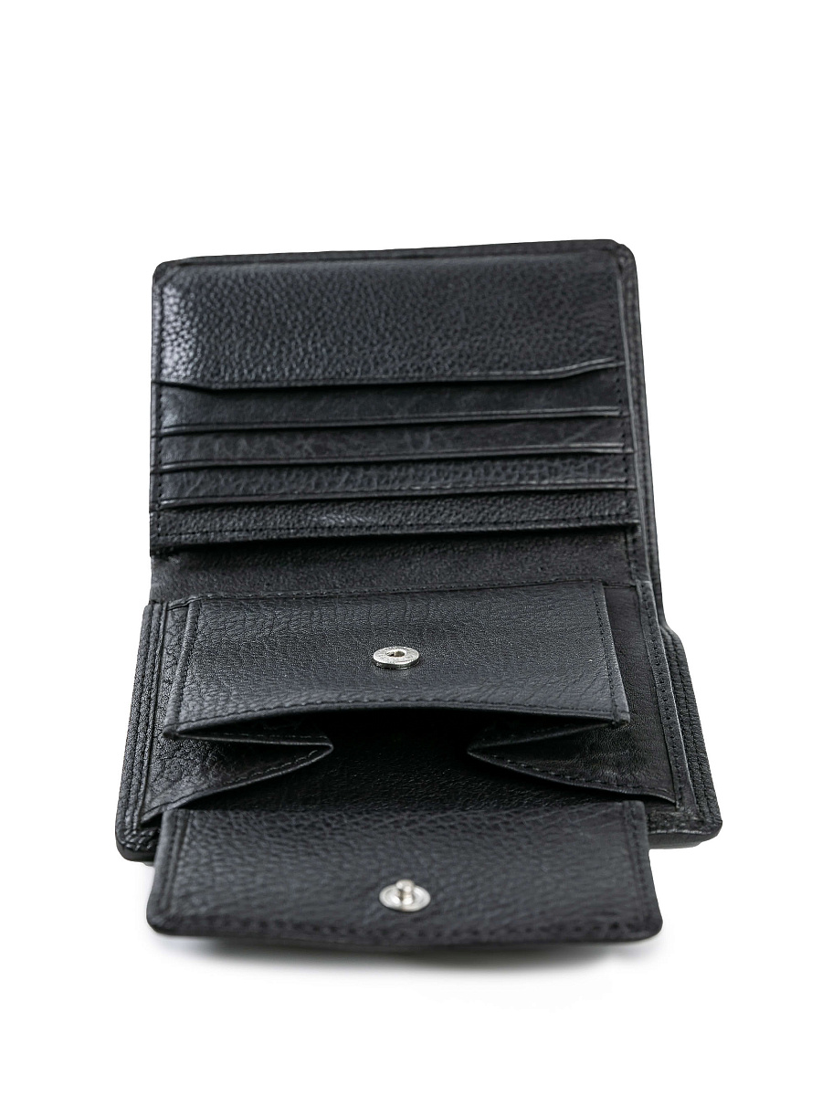 Портмоне Dr.Koffer из натуральной кожи черное