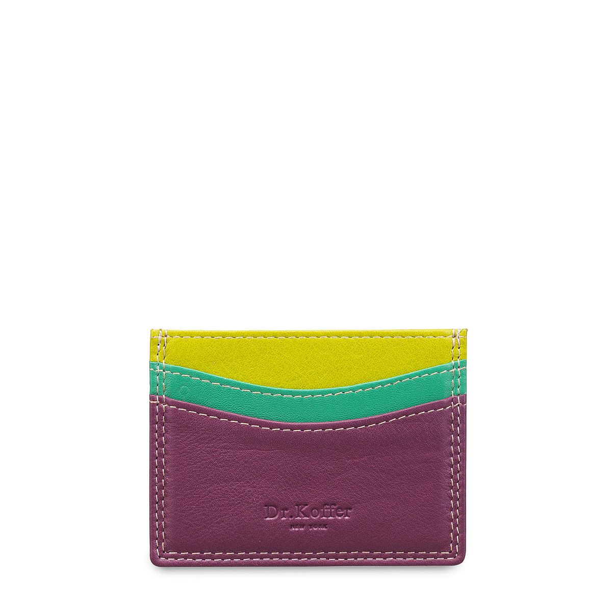 Кредитница Dr.Koffer из натуральной кожи фиолетовая