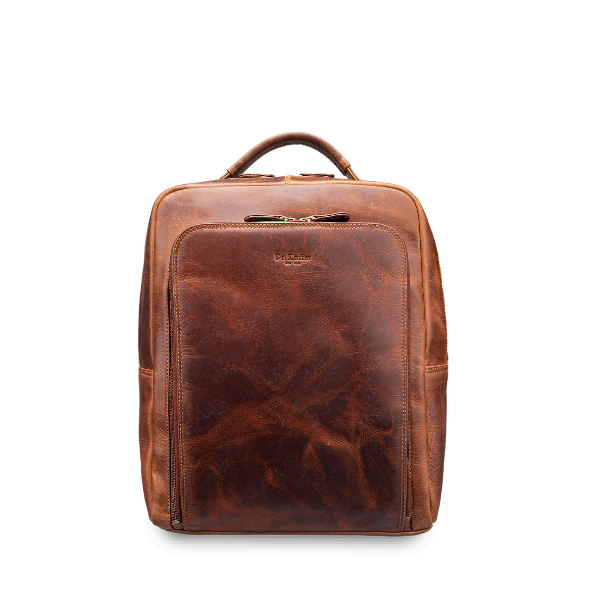 Рюкзак Dr.Koffer из натуральной кожи светло-коричневый