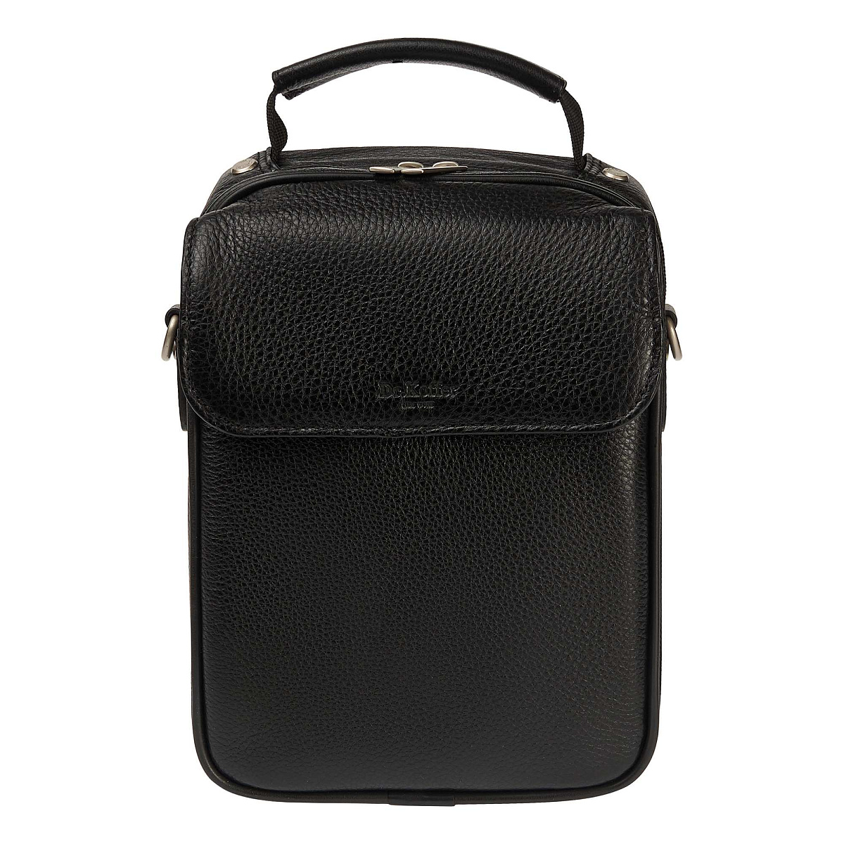 Черная кожаная сумка для документов Dr.Koffer B216170-01-04