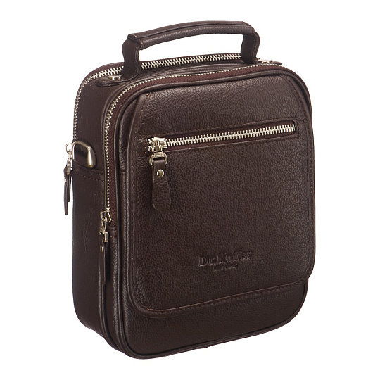 Сумка через плечо Dr.Koffer из натуральной кожи коричневая
