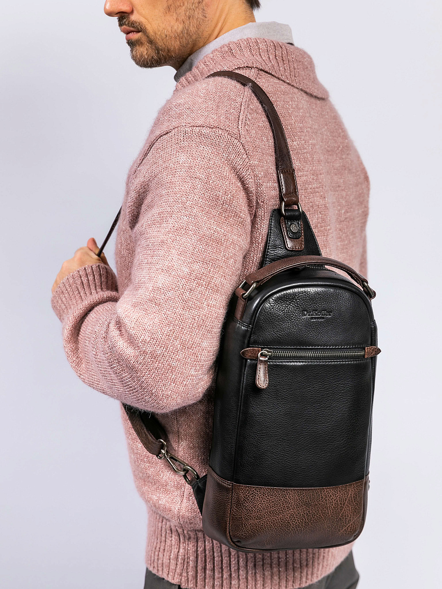 Рюкзак Dr. Koffer из натуральной кожи черный