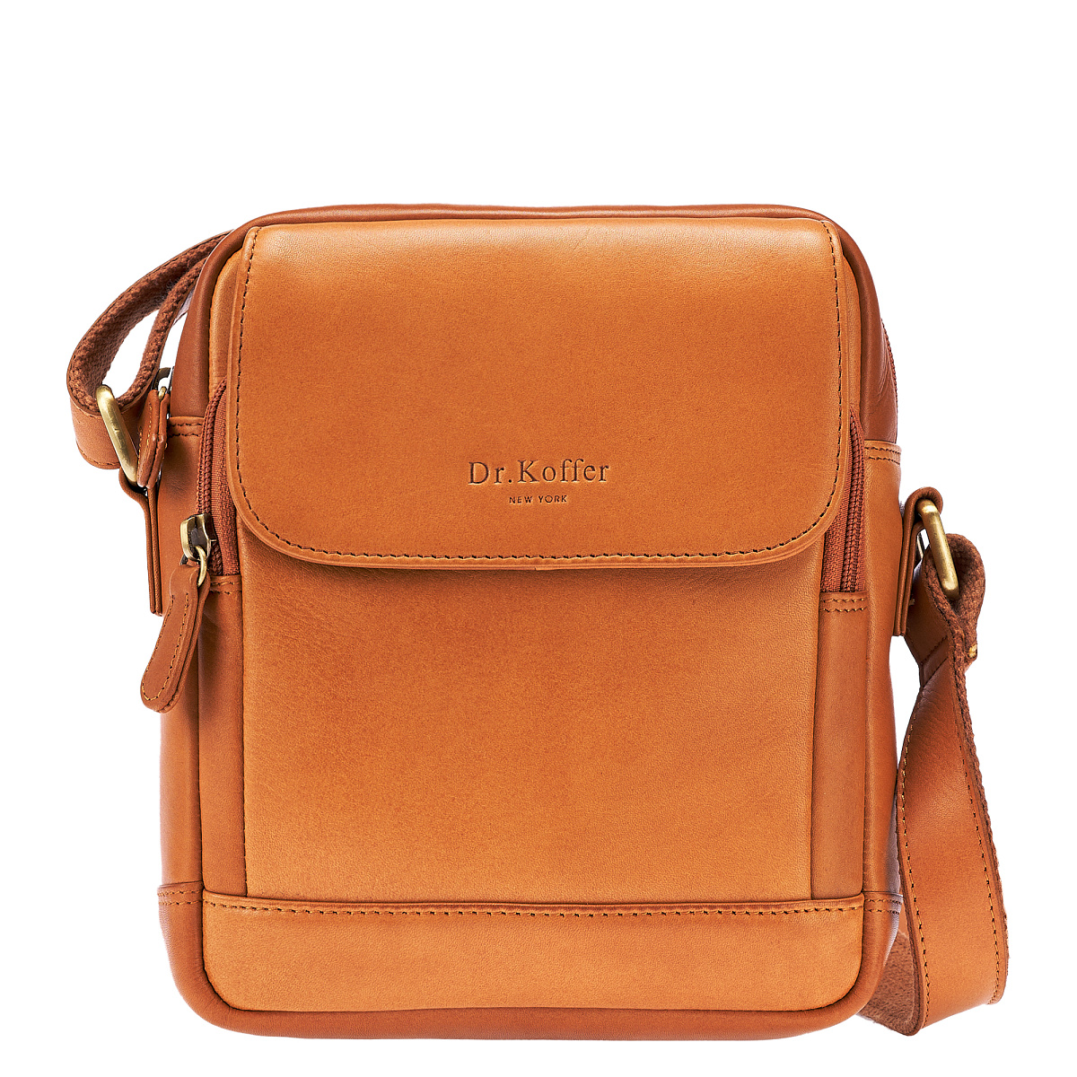 Сумка через плечо Dr.Koffer из натуральной кожи коричневая