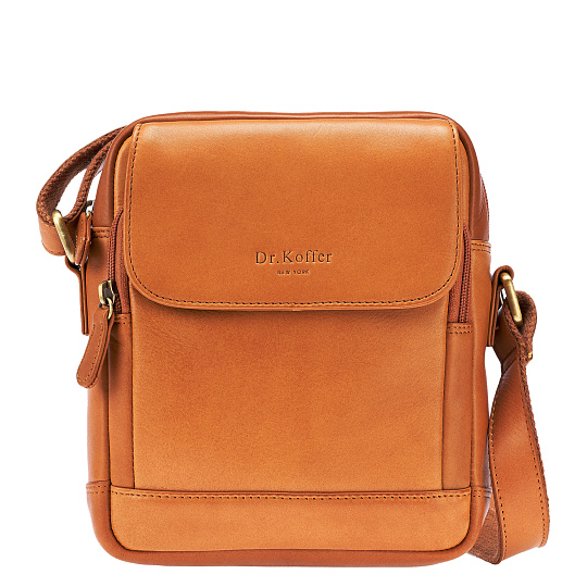 Сумка через плечо Dr.Koffer из натуральной кожи коричневая